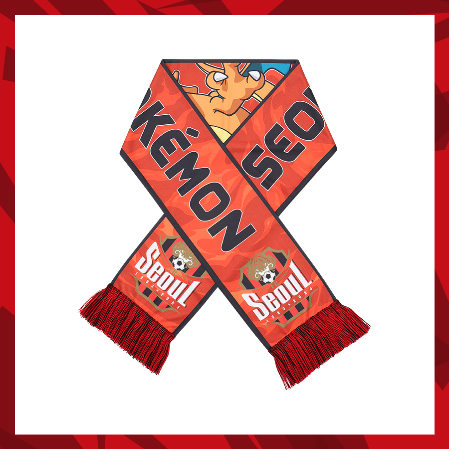 FC Seoul x Pokemon 噴火龍印花應援頸巾